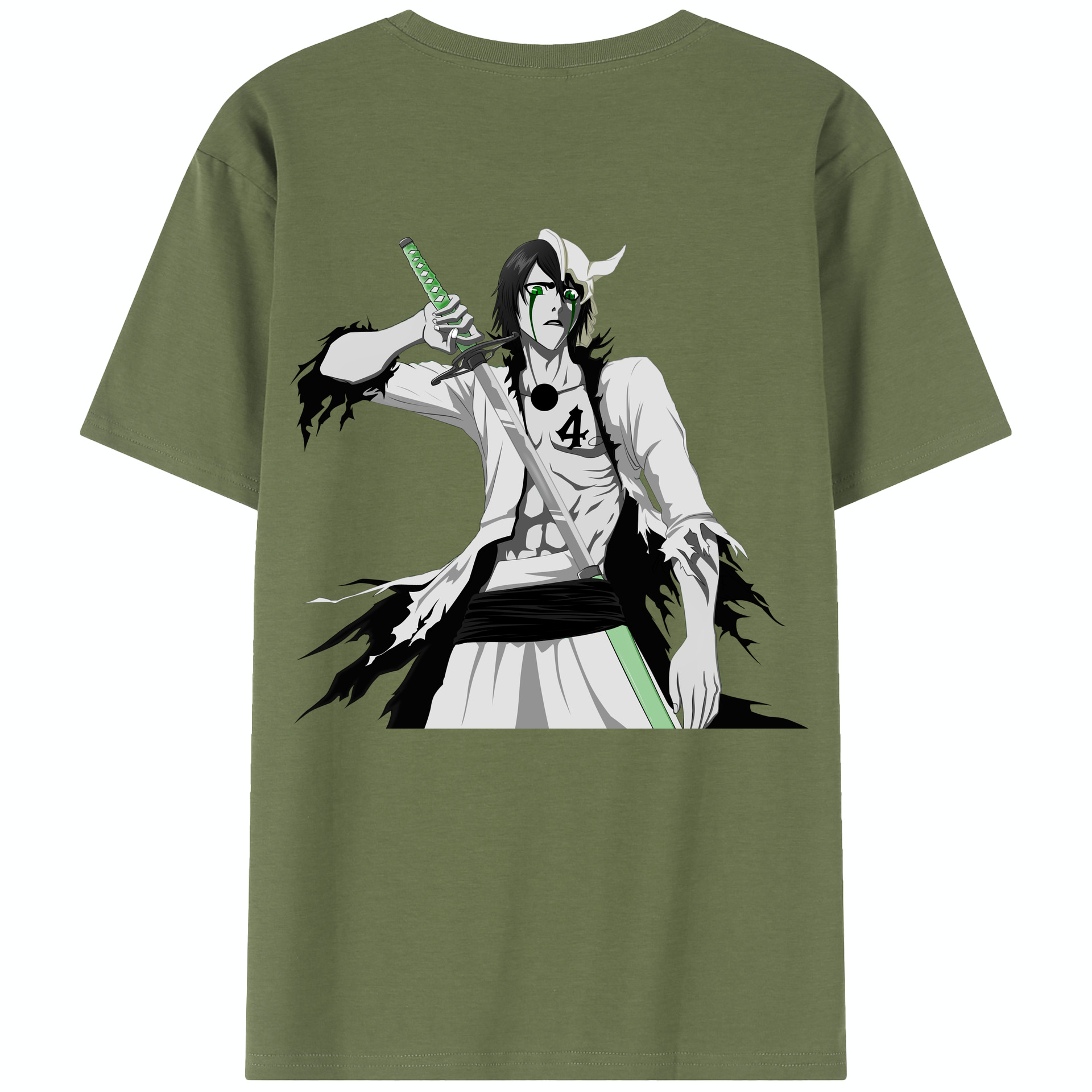 （画像用） ブリーチ ウルキオラ·シファー BLEACH Ulquiorra cifer 綿100％半袖Tシャツ（背面プリント）